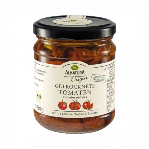 Alnatura Bio Getrocknete Tomaten, 180 Gramm (Abtropfgewicht)